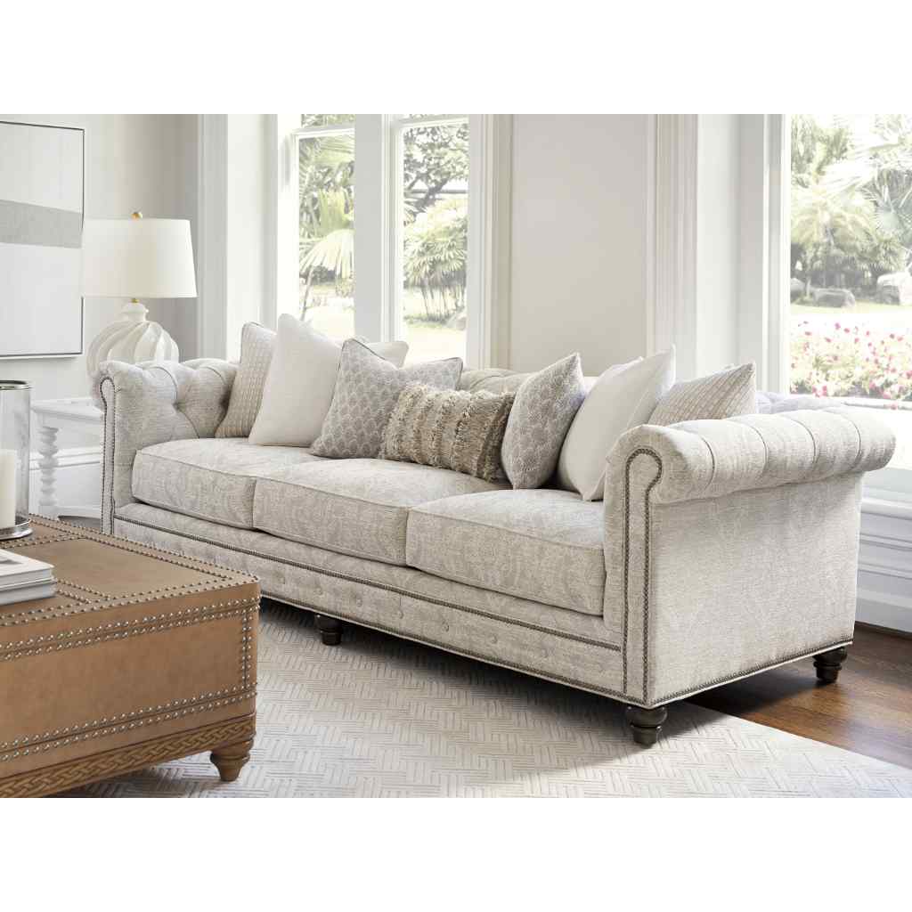 Carmen Sofa - Barclay Butera Upholstery Misty Gray