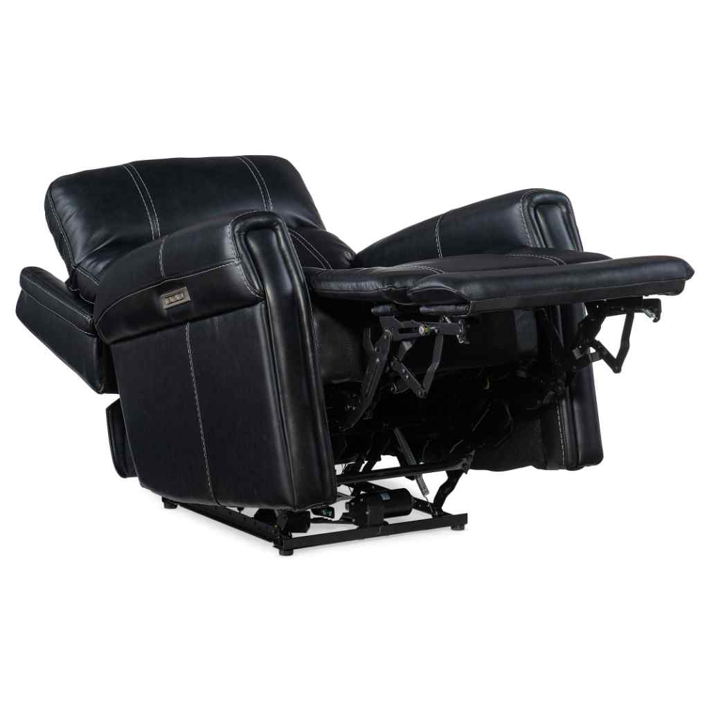 Carroll Power Recliner with Power Headrest and Lumbar Light Gray