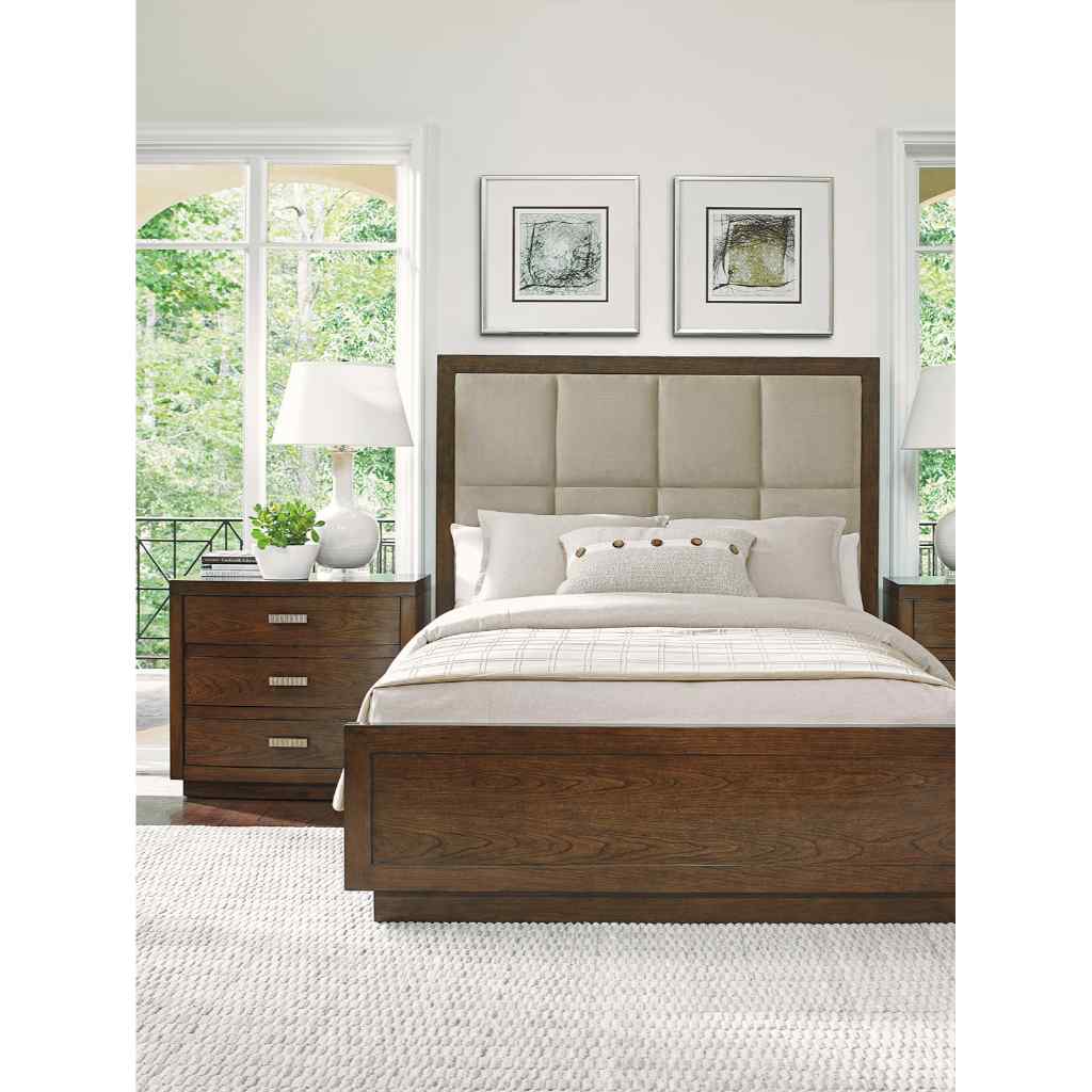 Casa Del Mar Upholstered Bed Queen / Mocha