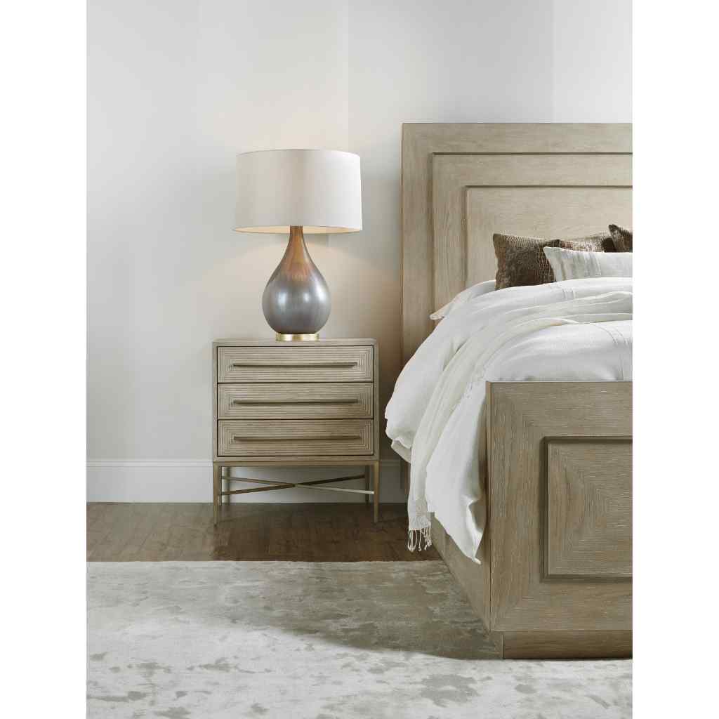 Cascade Three-Drawer Nightstand - I Beige