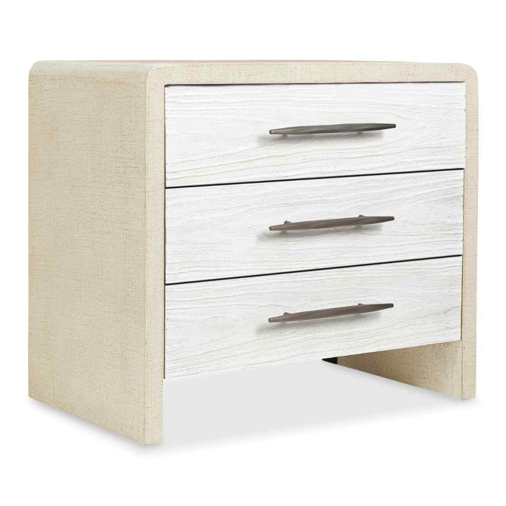 Cascade Three-Drawer Nightstand - II White