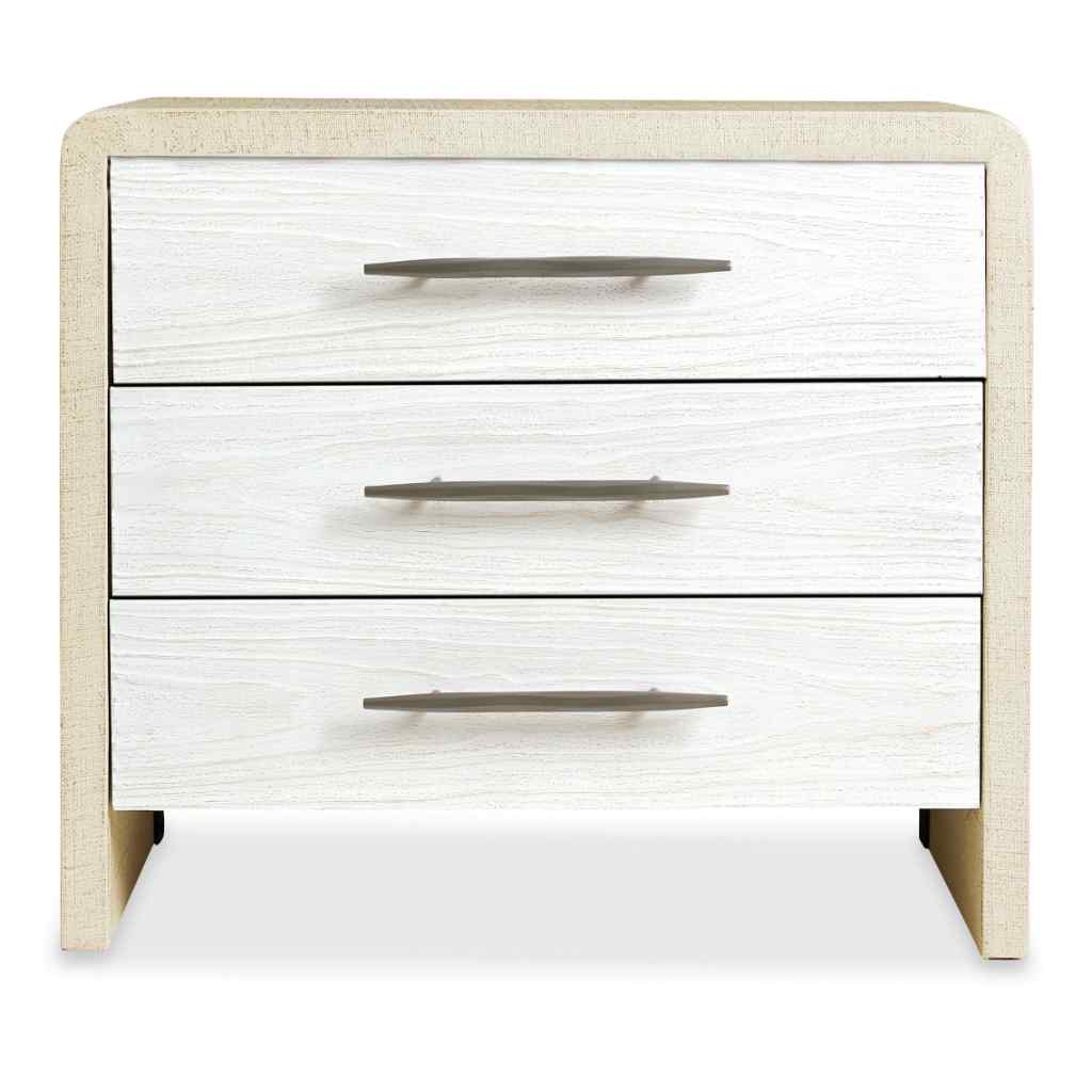 Cascade Three-Drawer Nightstand - II White