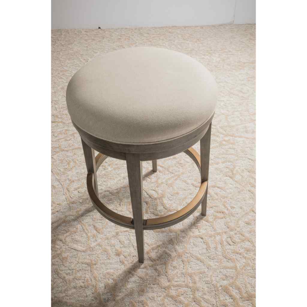 Cecile Backless Swivel Barstool Antico