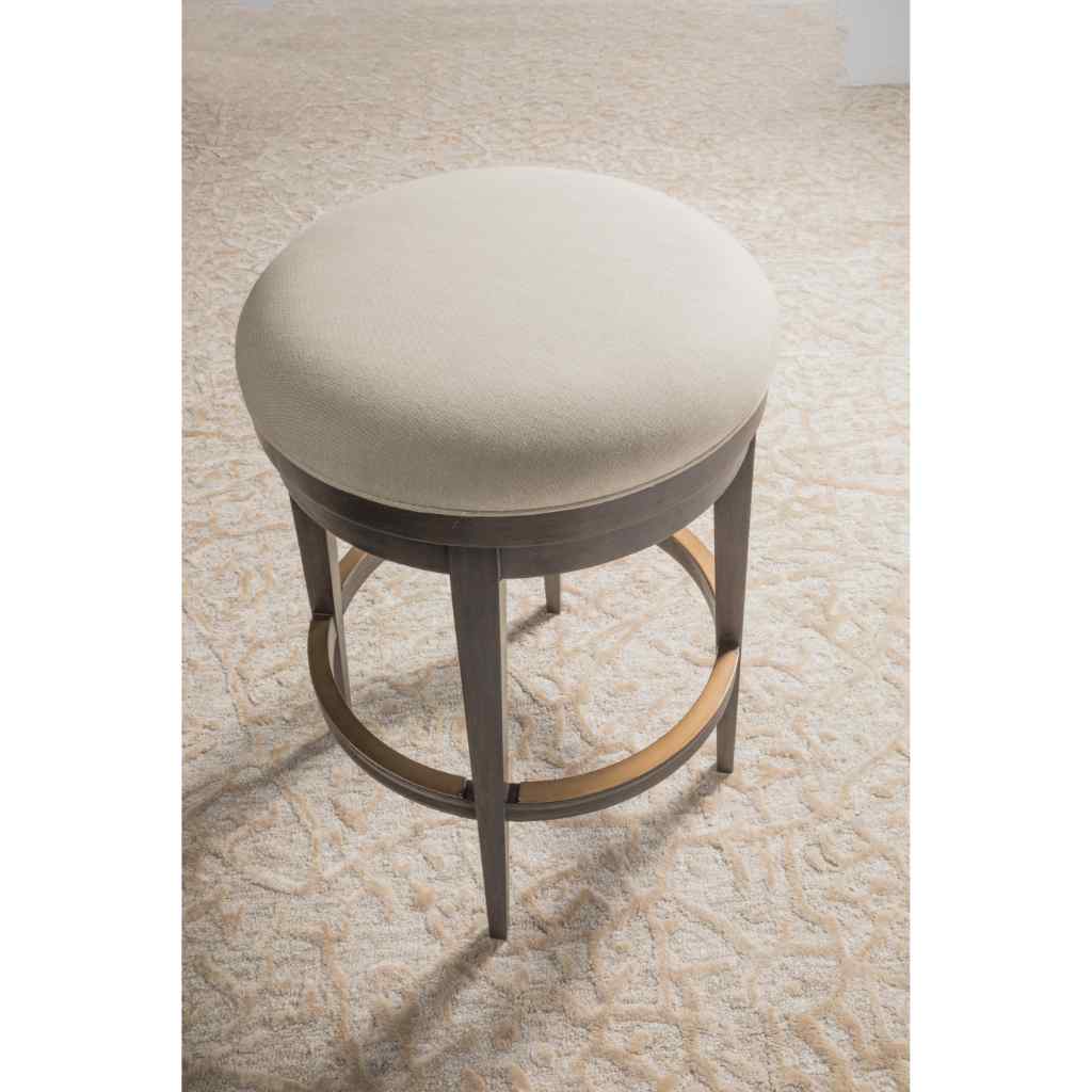 Cecile Backless Swivel Barstool Grigio