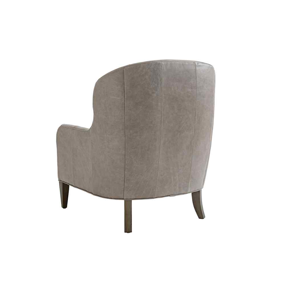 Chaffery Leather Chair Misty Gray