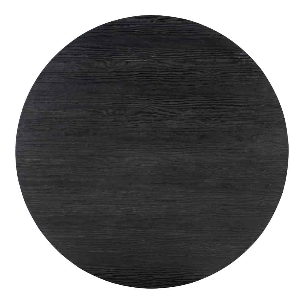 Chapman Shou Sugi Ban Round Cocktail Table Black