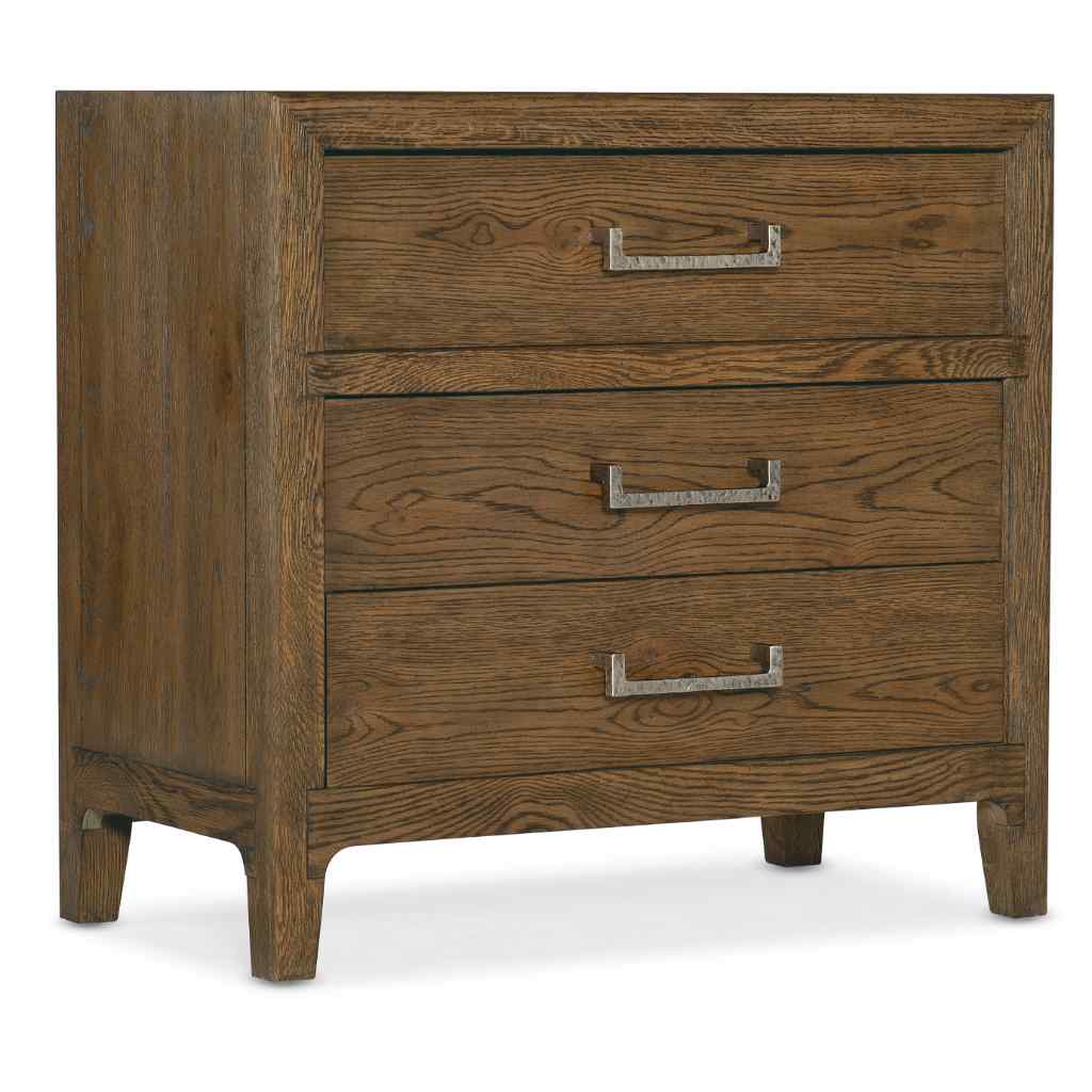 Chapman Three-Drawer Nightstand - I Medium Brown