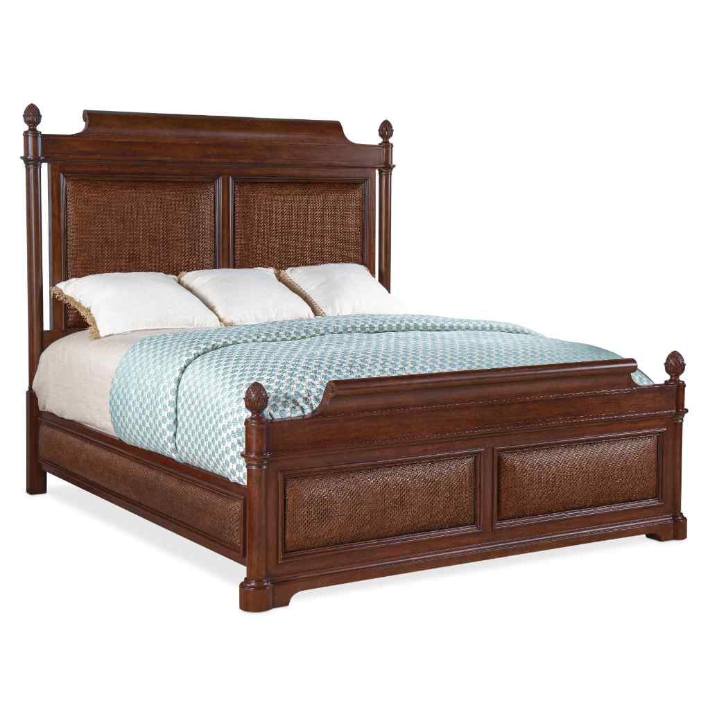 Charleston King Panel Bed - II Dark Brown