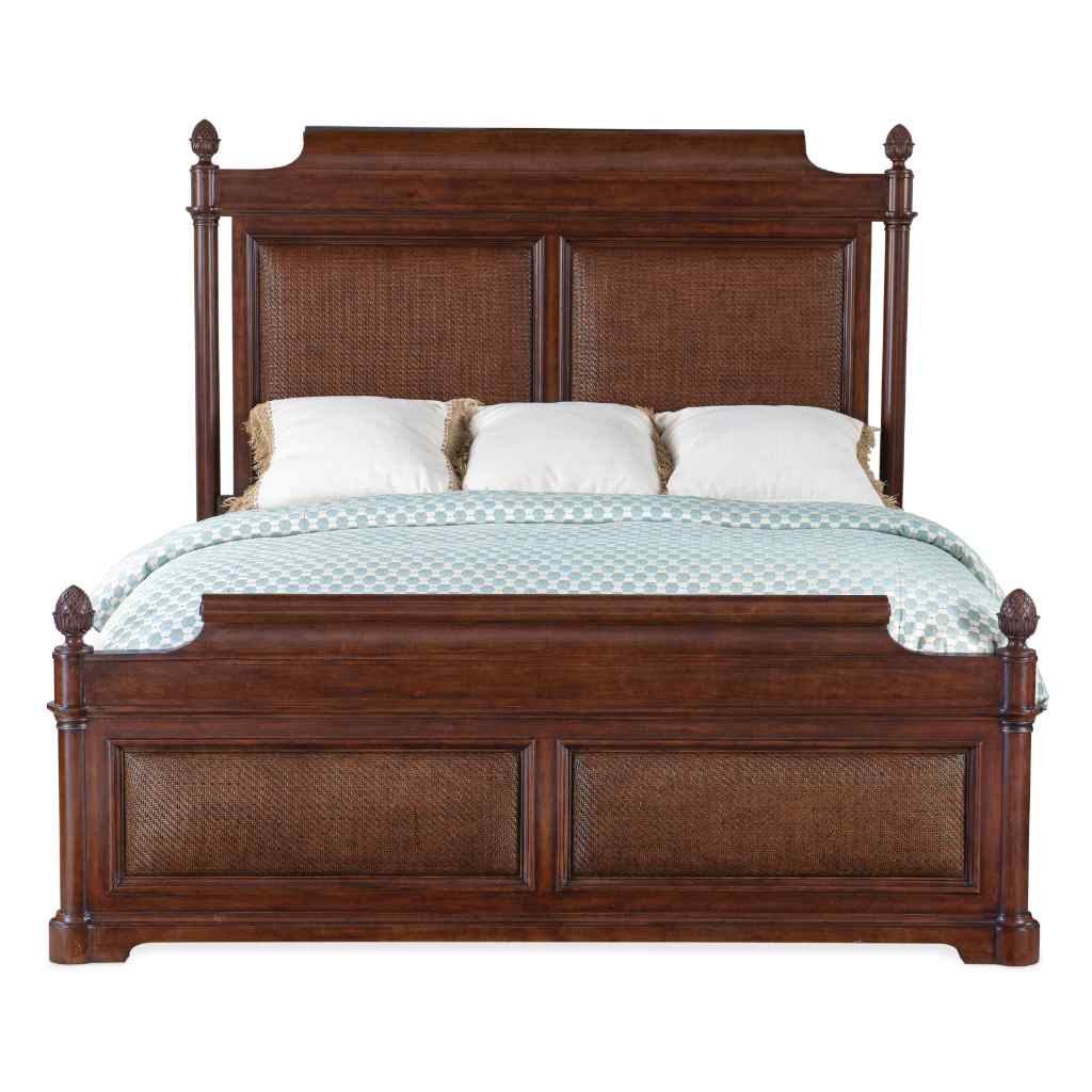 Charleston King Panel Bed - II Dark Brown