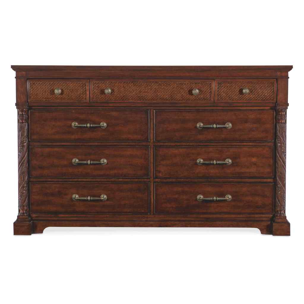 Charleston Nine-Drawer Dresser Dark Brown