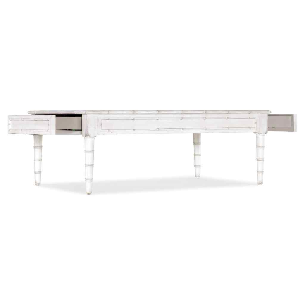 Charleston Rectangle Cocktail Table - III White