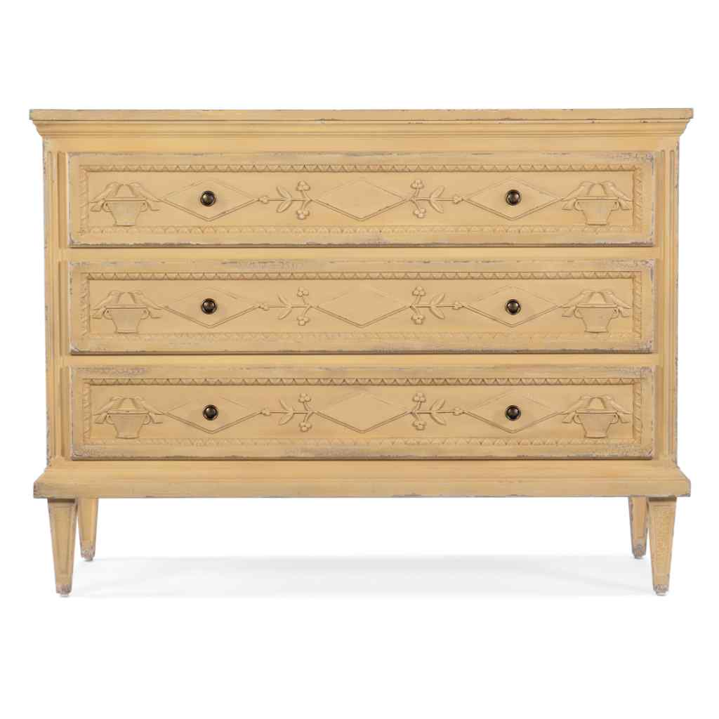 Charleston Three-Drawer Accent Chest - II Light Yellow