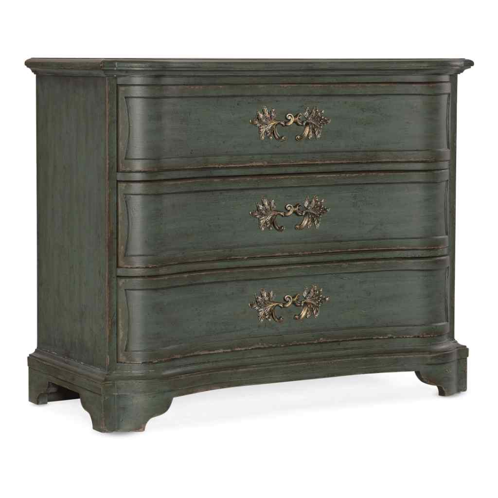 Charleston Three-Drawer Accent Chest - VII Dark Green