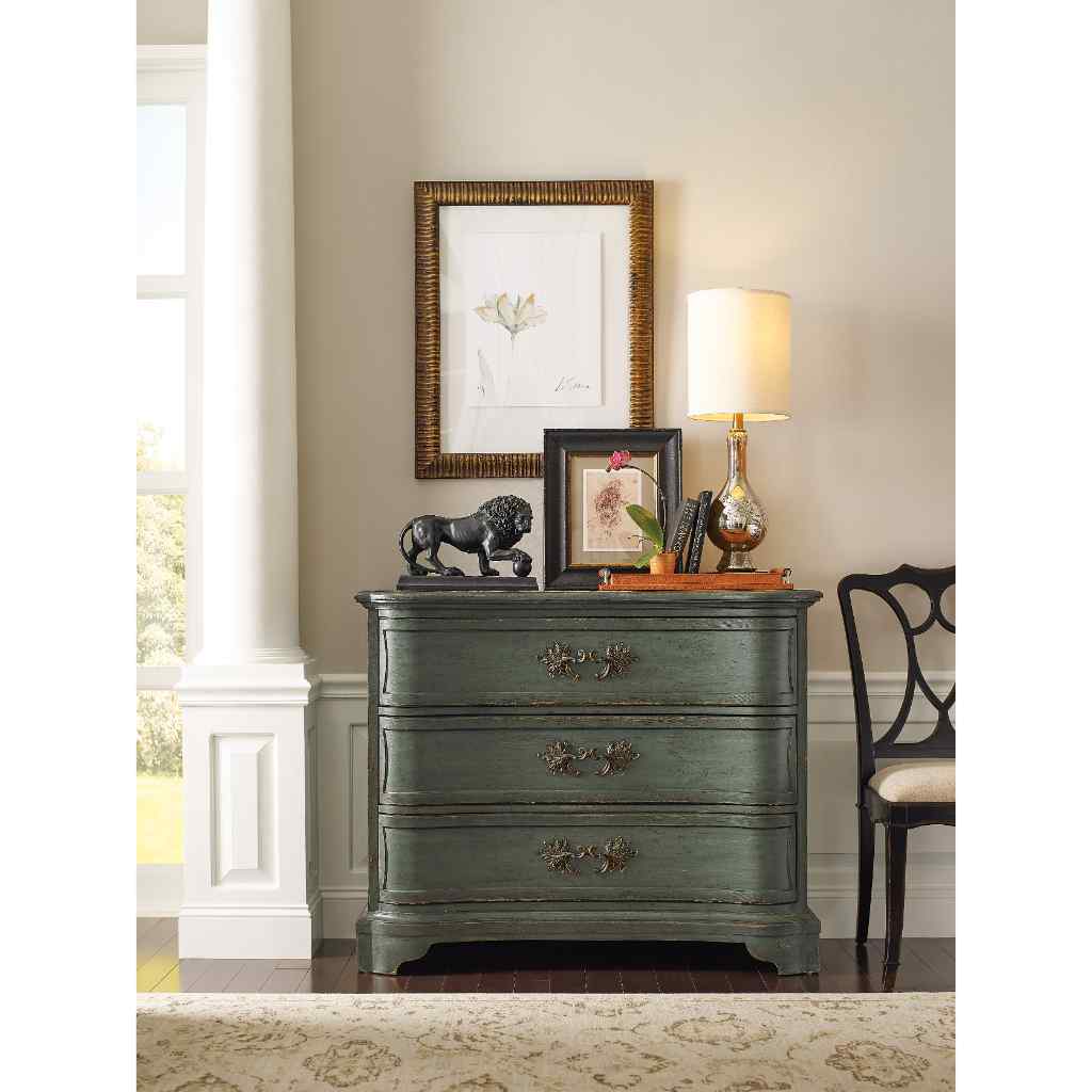 Charleston Three-Drawer Accent Chest - VII Dark Green