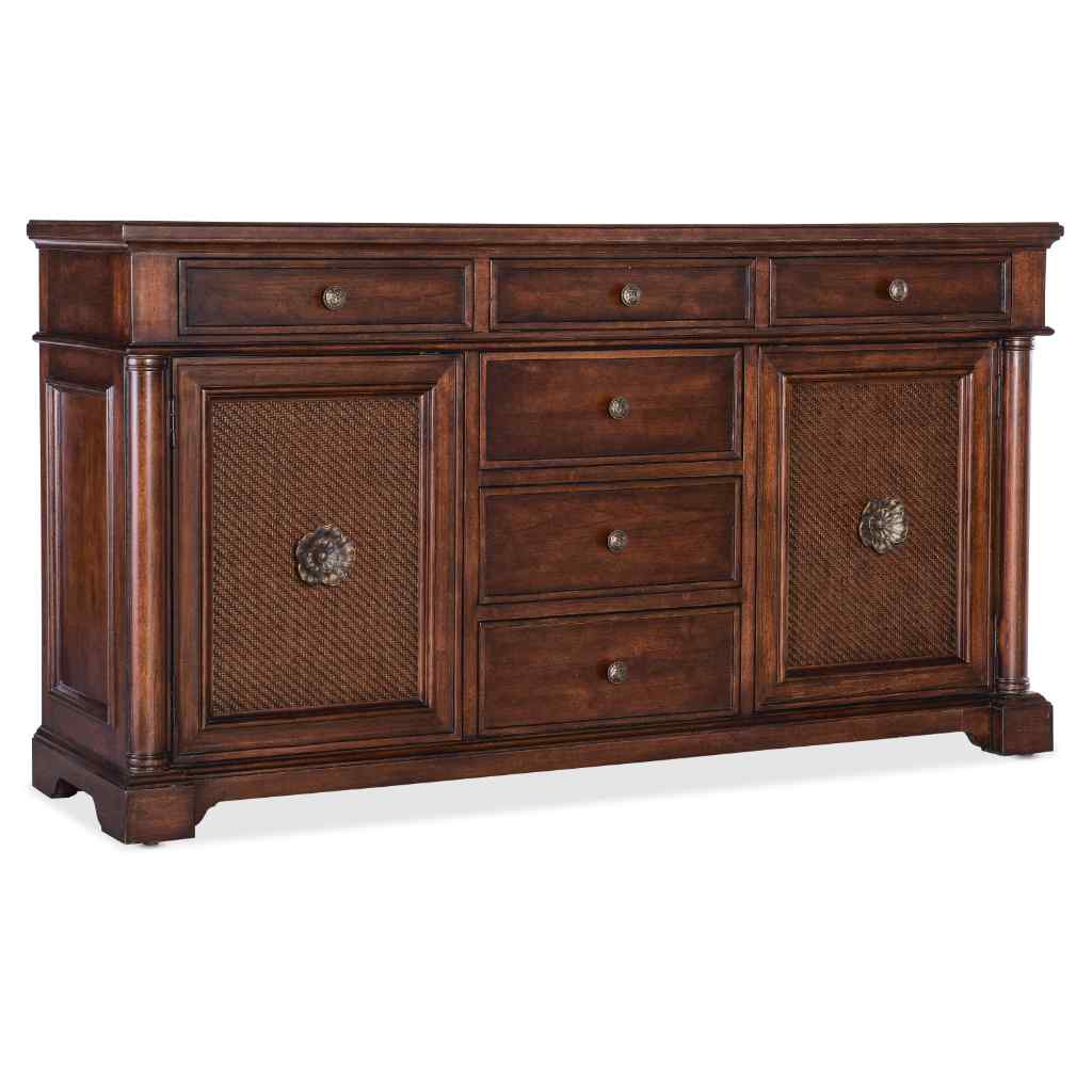 Charleston Two Door-Six Drawer Buffet Brown