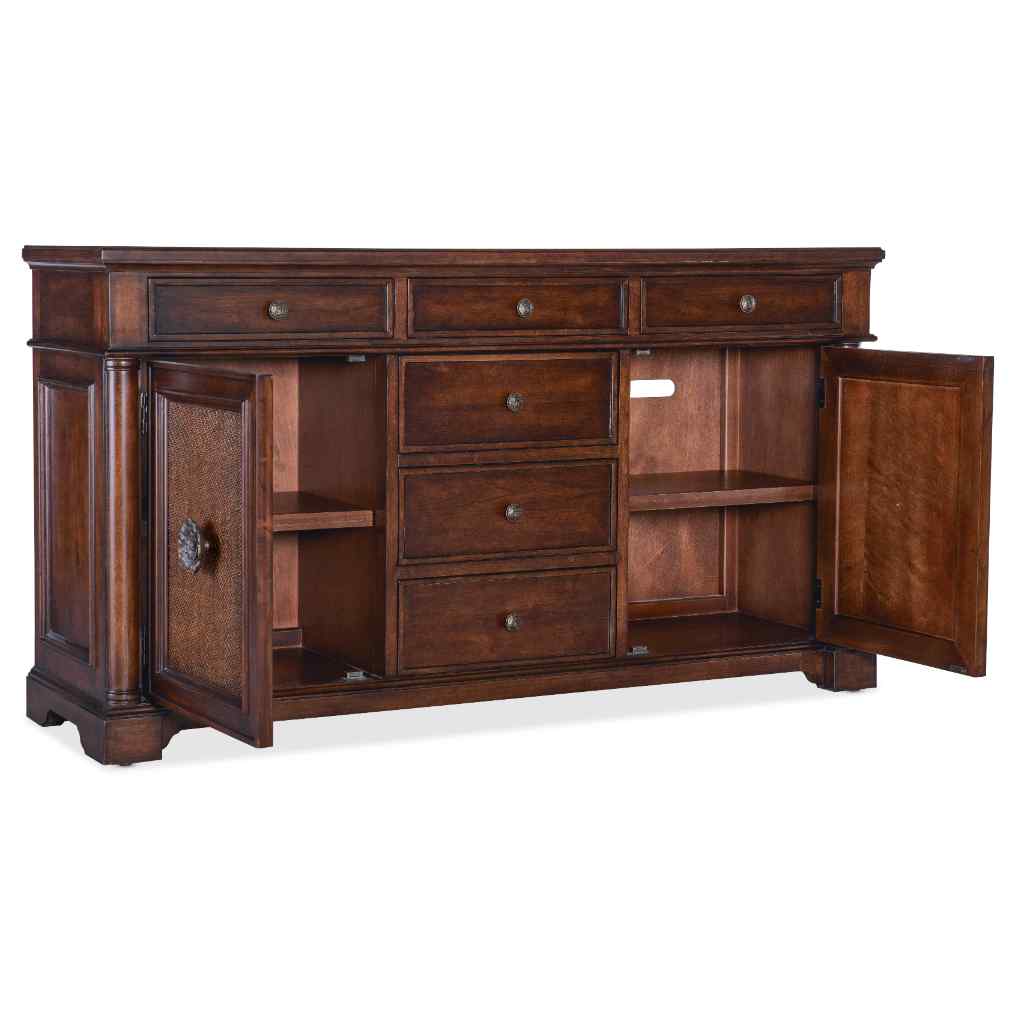 Charleston Two Door-Six Drawer Buffet Brown