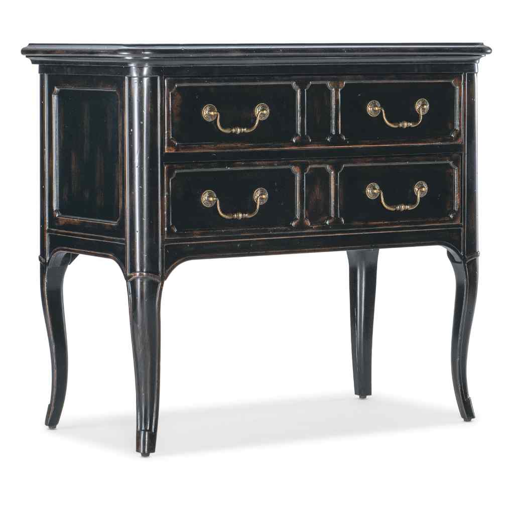 Charleston Two-Drawer Nightstand - II Black