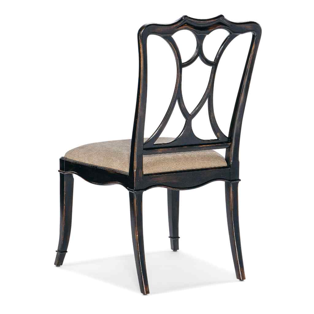 Charleston Upholstered Seat Side Chair - I Black