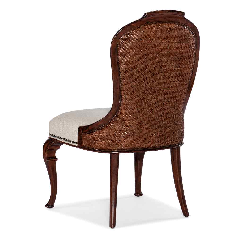 Charleston Upholstered Side Chair Dark Brown