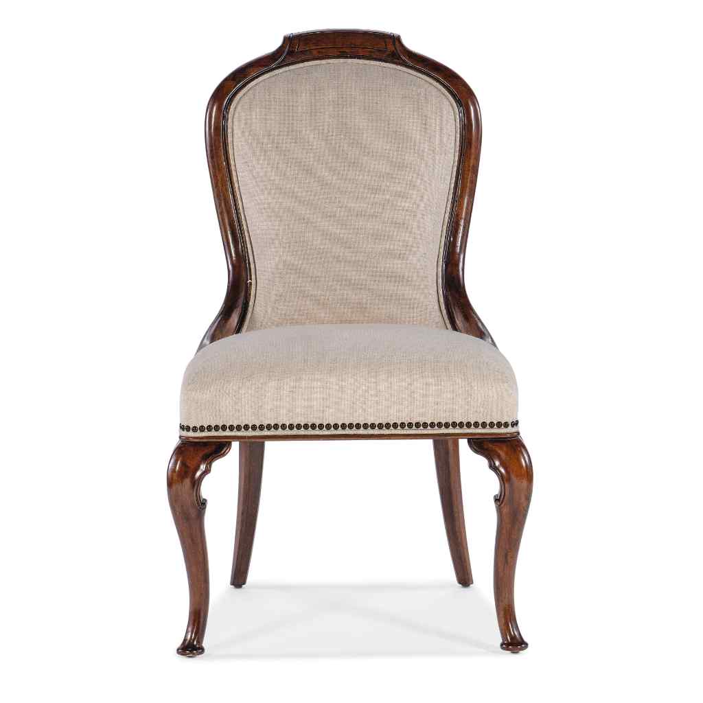 Charleston Upholstered Side Chair Dark Brown