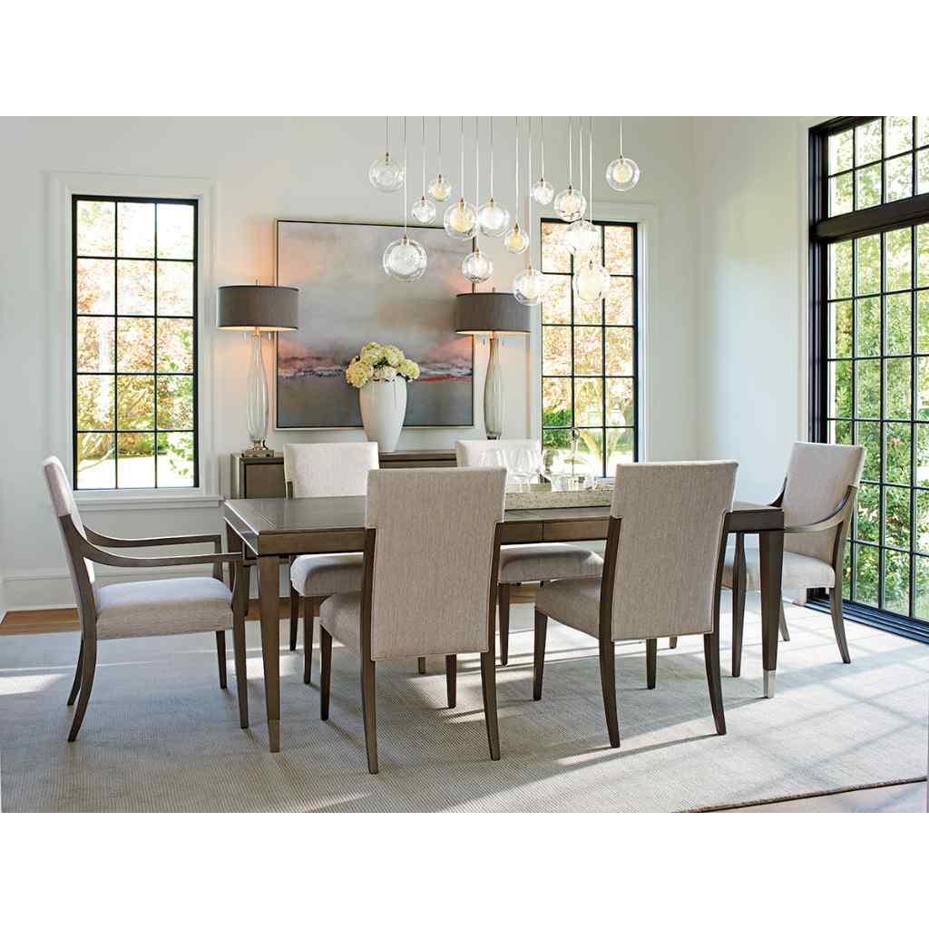 Chateau Rectangular Dining Table Silver Leaf