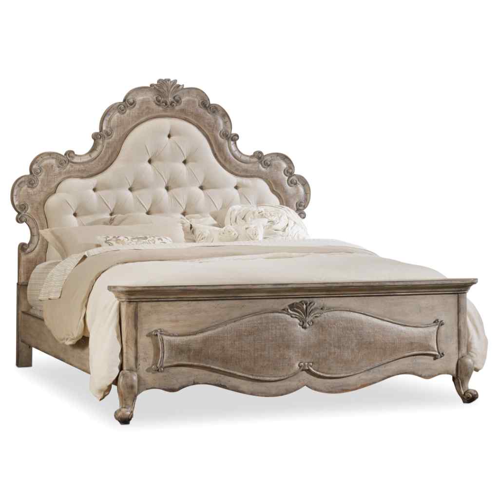 Chatelet Queen Upholstered Panel Bed Beige