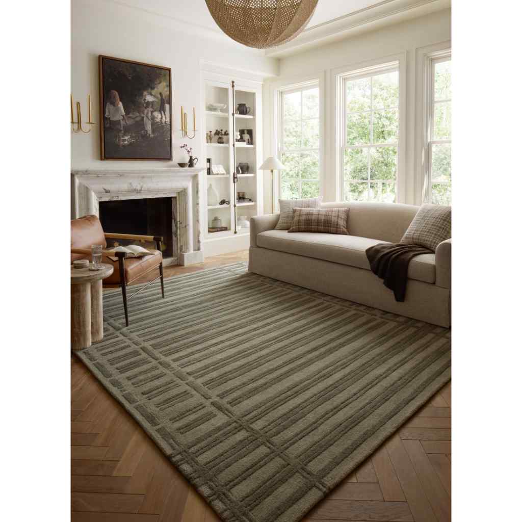 Chris Loves Julia x Loloi Bradley Collection Sage / Olive Rug BRL-07 Sage / Olive / 18" x 18" Sample