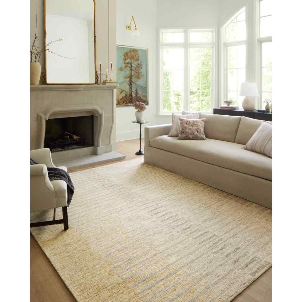 Chris Loves Julia x Loloi Chris Collection Dove / Santa Fe Rug CHR-01 Dove / Santa Fe / 18" x 18" Sample