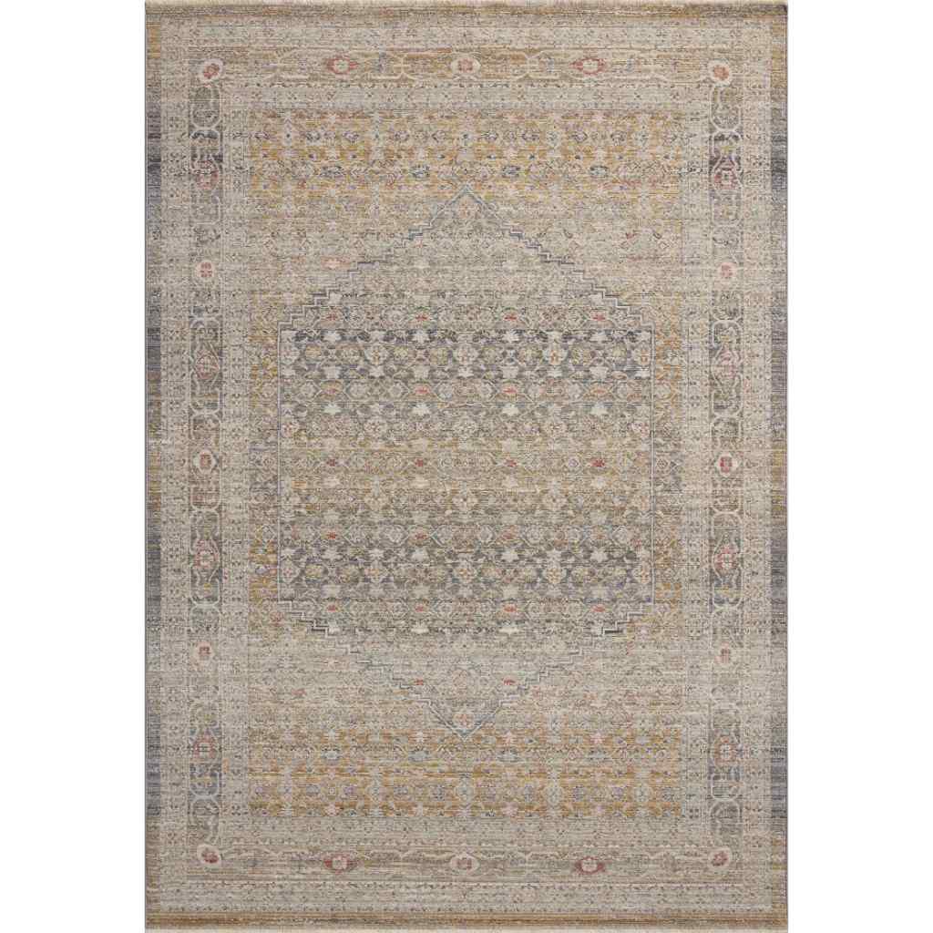 Chris Loves Julia x Loloi Ida Collection Stone / Gold Rug IDA-02 Stone / Gold / 9'-3" x 13'-1"