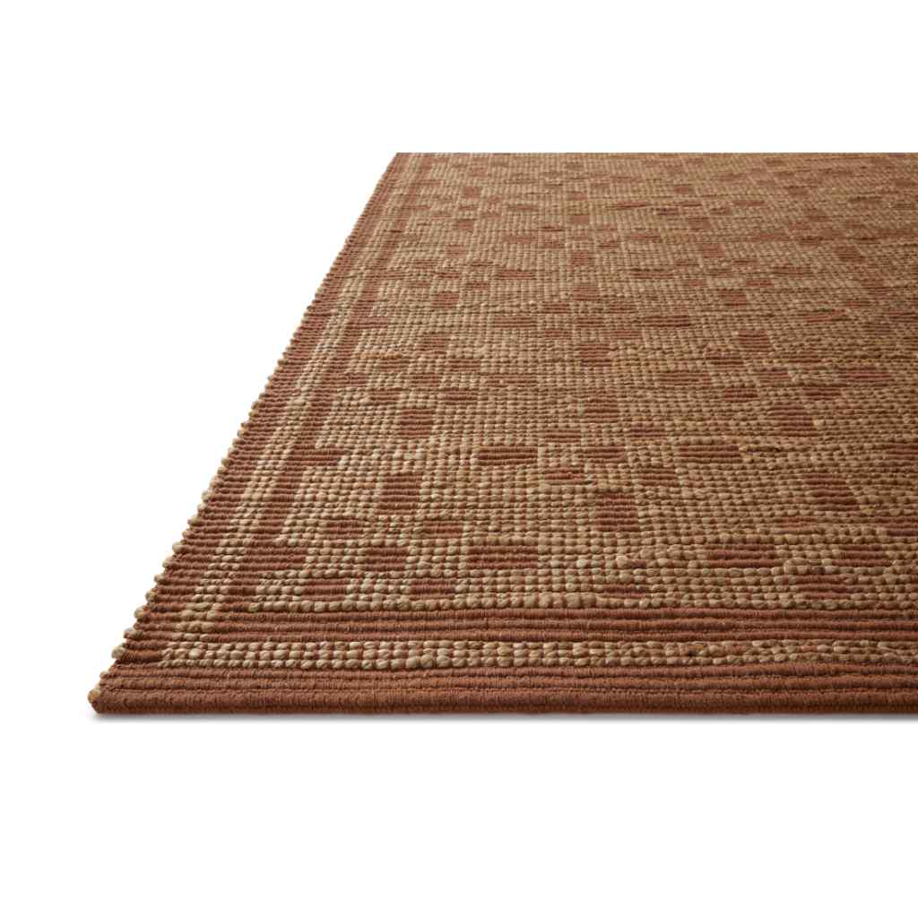 Chris Loves Julia x Loloi Judy Collection Natural / Spice Rug JUD-07 Natural / Spice / 18" x 18" Sample