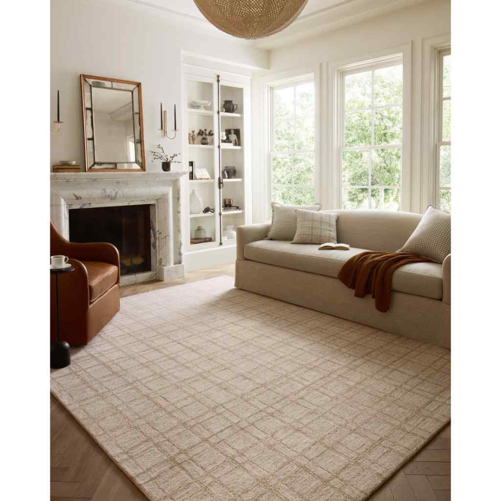 Chris Loves Julia x Loloi Polly Collection Khaki / Sand Rug POL-10 Khaki / Sand / 18" x 18" Sample