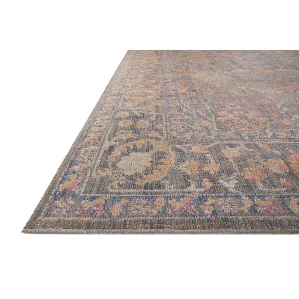 Chris Loves Julia x Loloi Rosemarie Collection Stone / Multi Rug ROE-01 Stone / Multi / 18" x 18" Sample