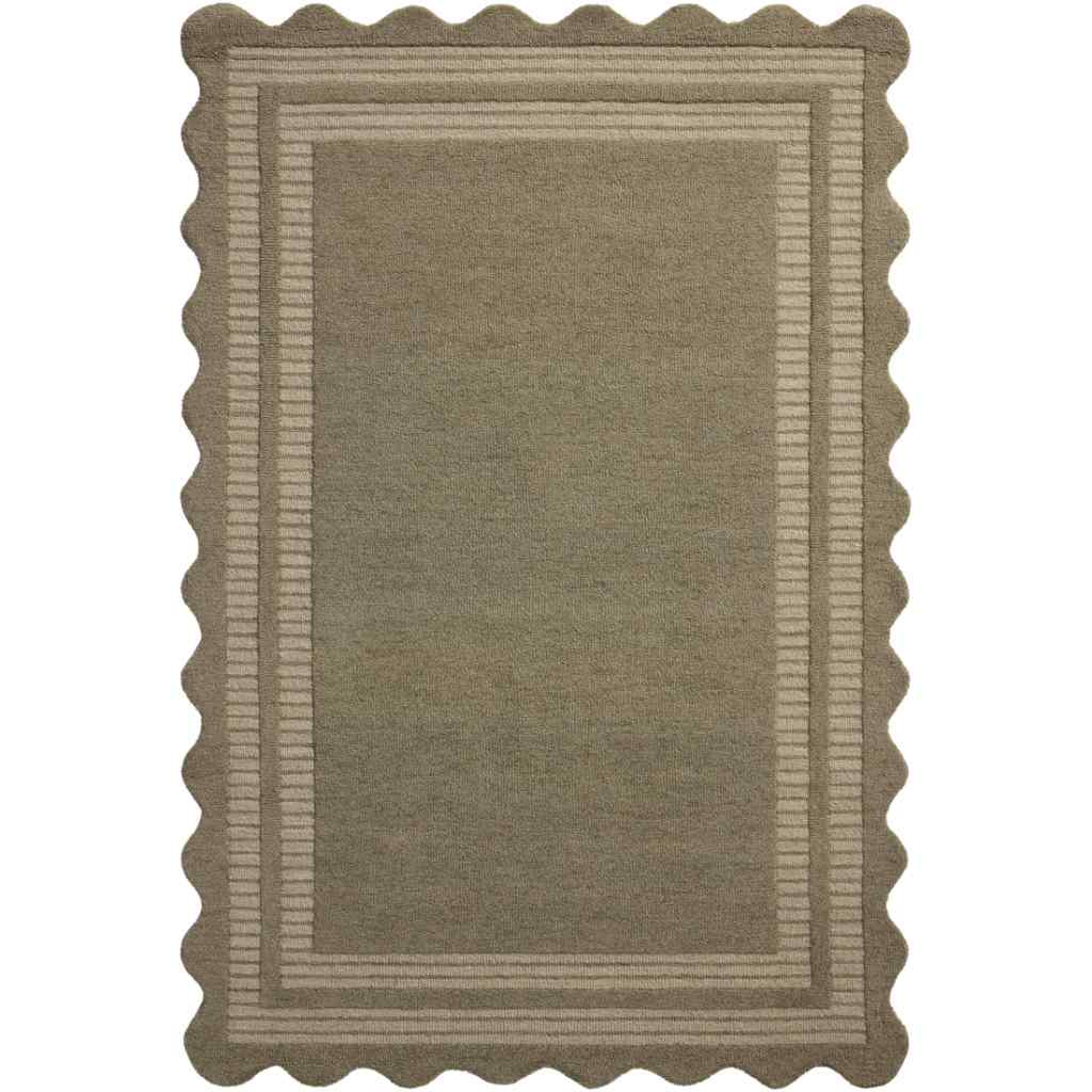 Chris Loves Julia x Loloi Scottie Collection Olive / Pebble Rug SCO-01 Olive / Pebble / 18" x 18" Sample