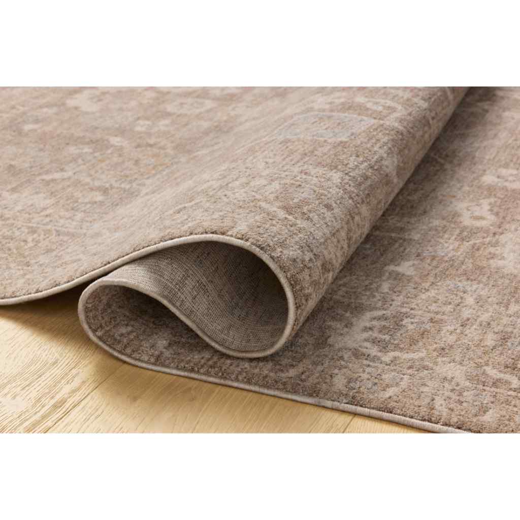 Chris Loves Julia x Loloi Louisa Collection Taupe / Ivory Rug LOI-03 Taupe / Ivory / 18" x 18" Sample
