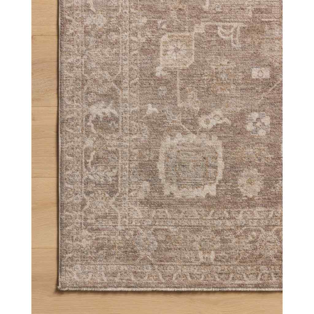 Chris Loves Julia x Loloi Louisa Collection Taupe / Ivory Rug LOI-03 Taupe / Ivory / 18" x 18" Sample