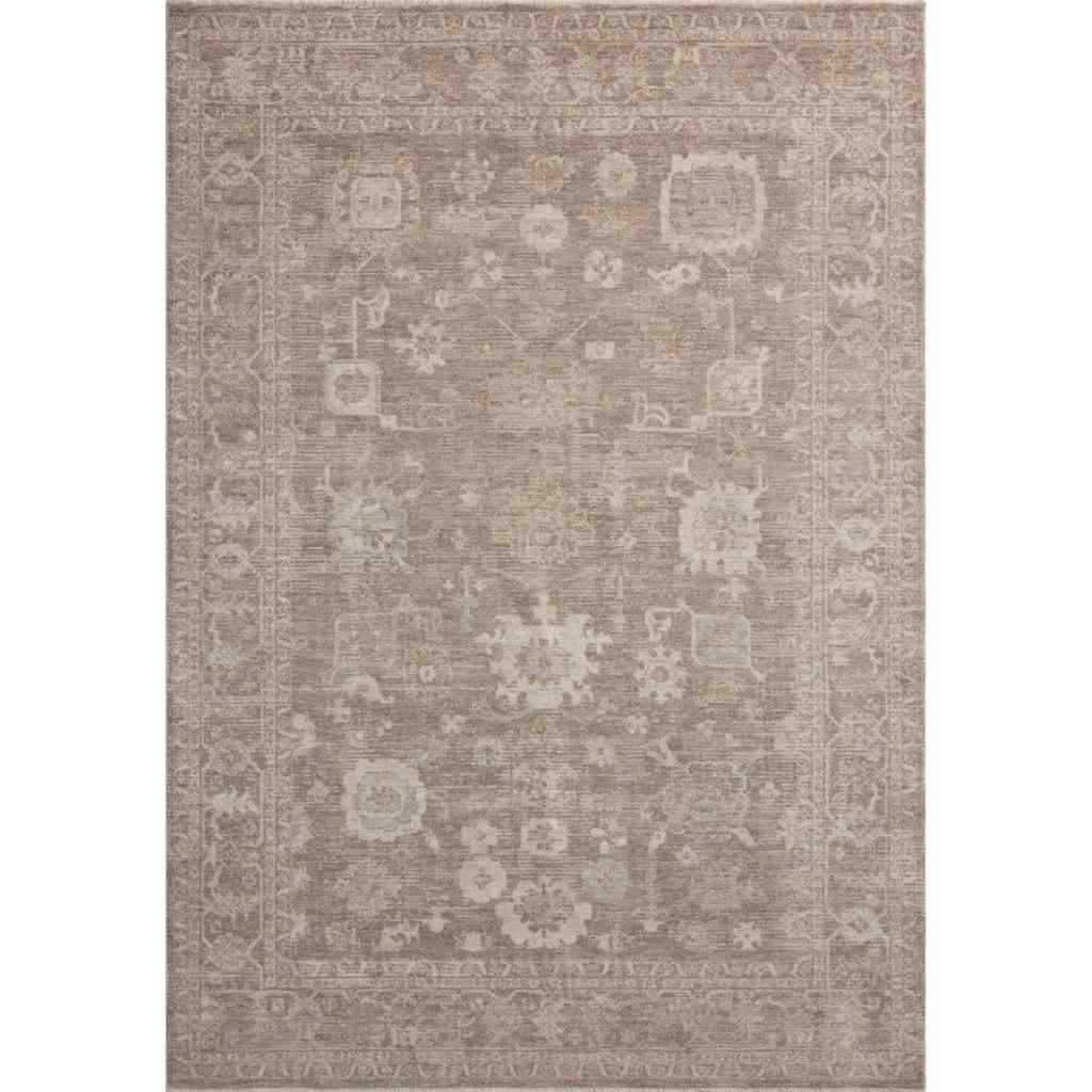 Chris Loves Julia x Loloi Louisa Collection Taupe / Ivory Rug LOI-03 Taupe / Ivory / 7'-10" x 7'-10" Round