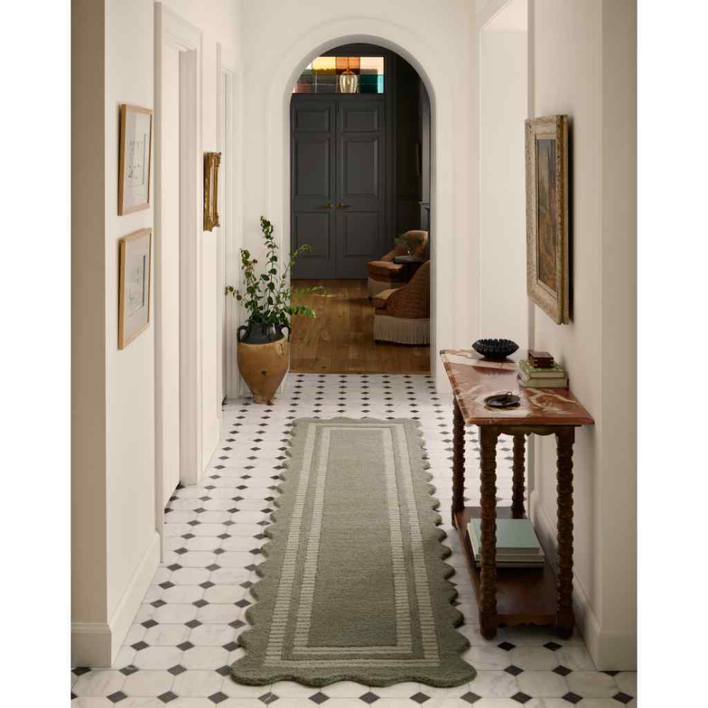 Chris Loves Julia x Loloi Scottie Collection Olive / Pebble Rug SCO-01 Olive / Pebble / 18" x 18" Sample