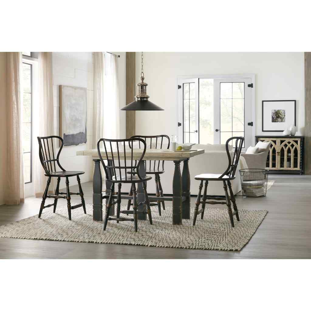 Ciao Bella Friendship Table- Flaky White/Black Black