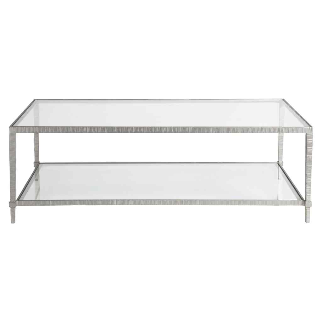 Claret Rectangular Cocktail Table - Metal Designs Silver Leaf