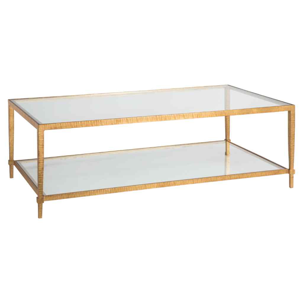 Claret Rectangular Cocktail Table - Metal Designs Gold