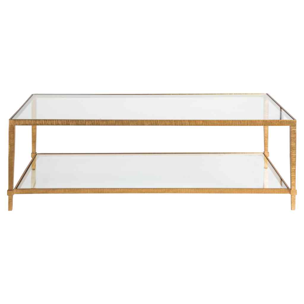 Claret Rectangular Cocktail Table - Metal Designs Gold