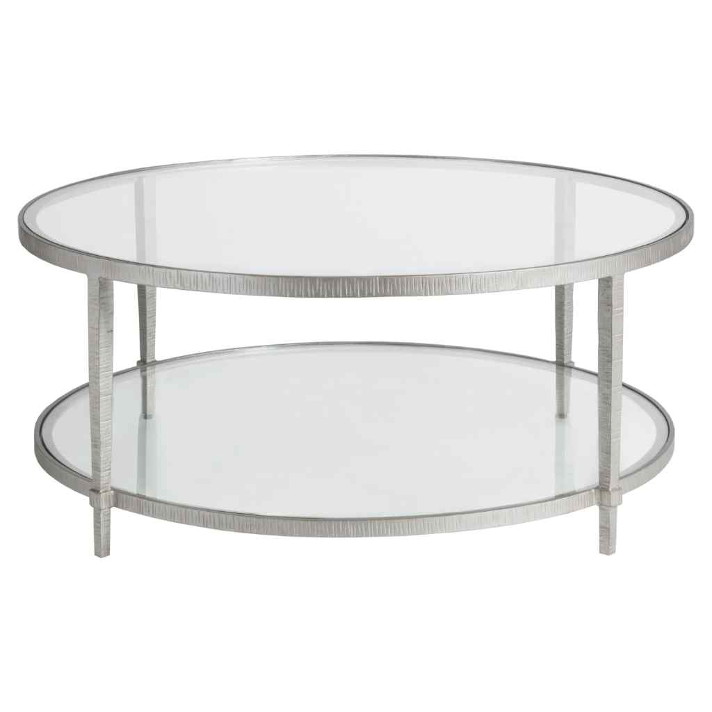 Claret Round Cocktail Table - Metal Designs Silver Leaf