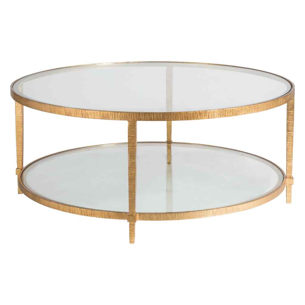 Claret Round Cocktail Table - Metal Designs Gold