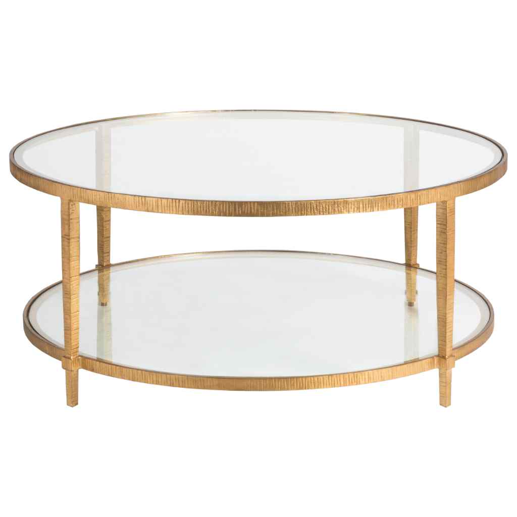 Claret Round Cocktail Table - Metal Designs Gold