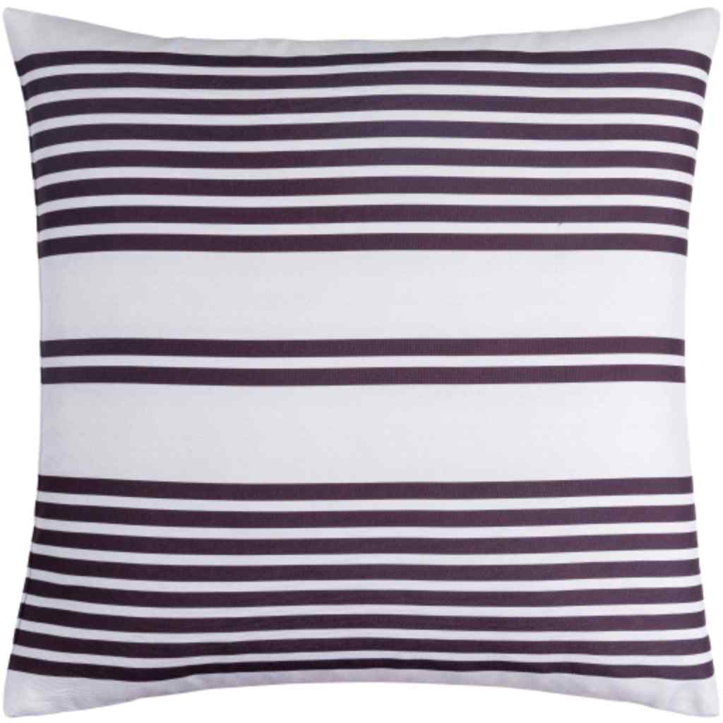 Classic Stripe CST-011 Pillow Black / 18"H x 18"W Cover Only