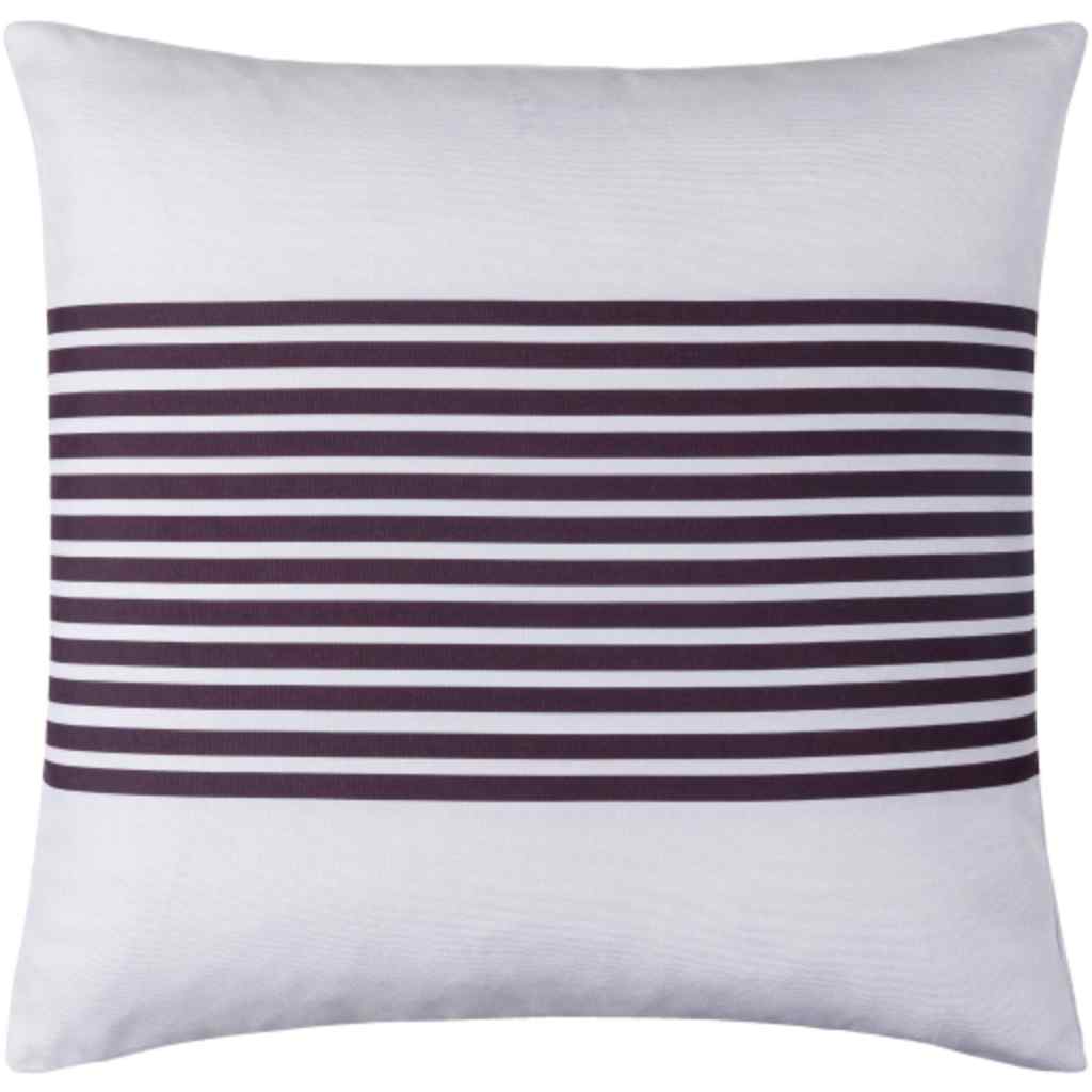 Classic Stripe CST-012 Pillow Black / 22"H x 22"W Pillow Kit w/Poly Insert