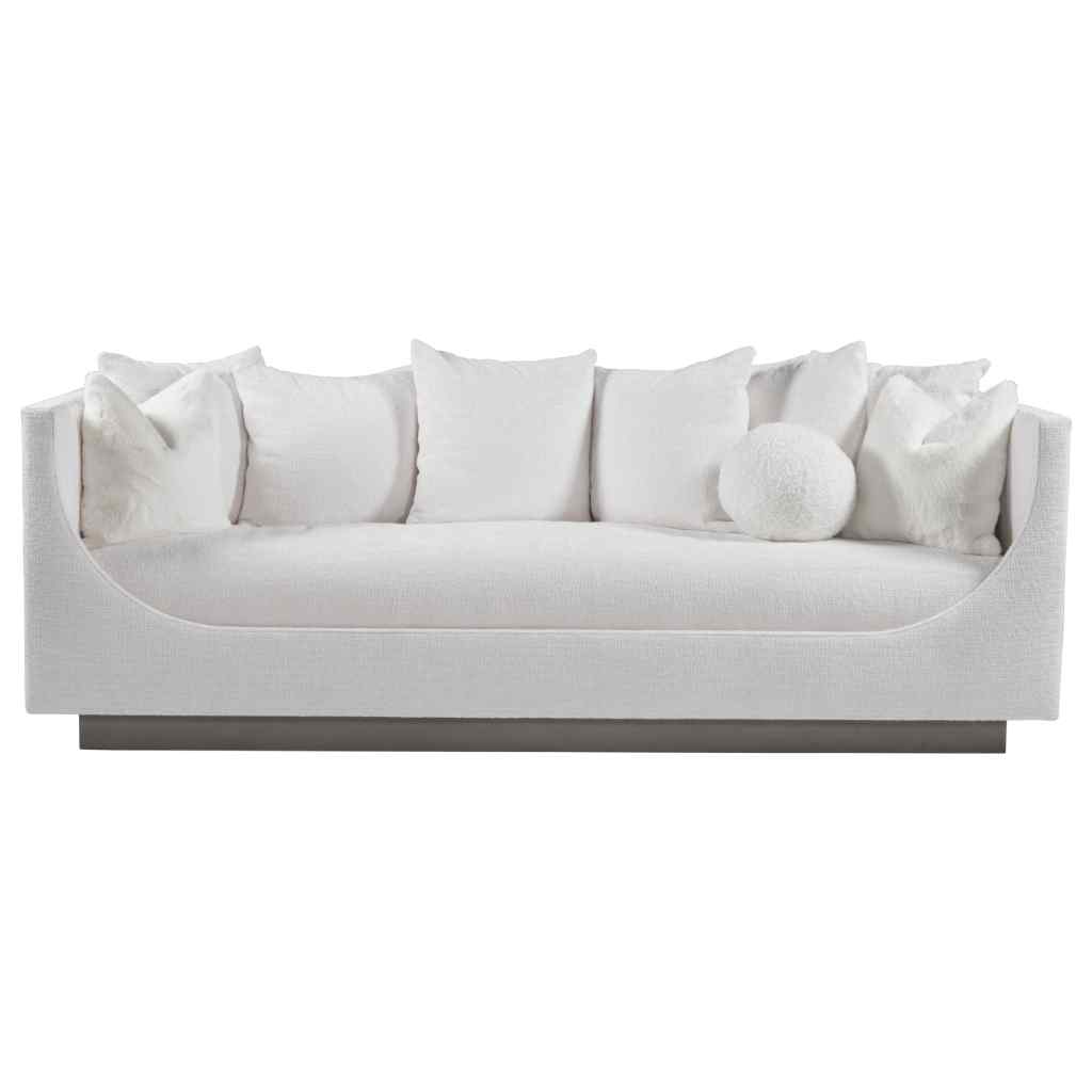 Claudette Bench Seat Sofa - Artistica Upholstery Driftwood with Down Pillow