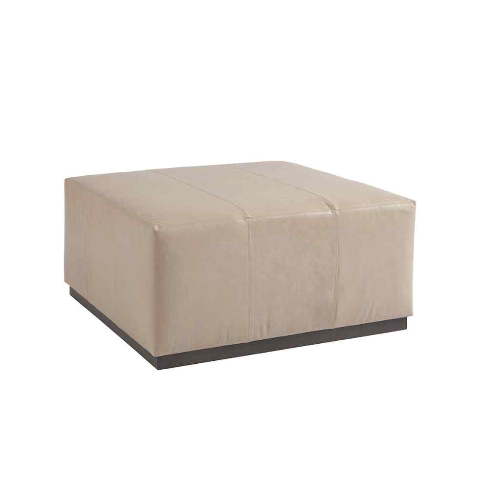Clayton Leather Cocktail Ottoman Brown