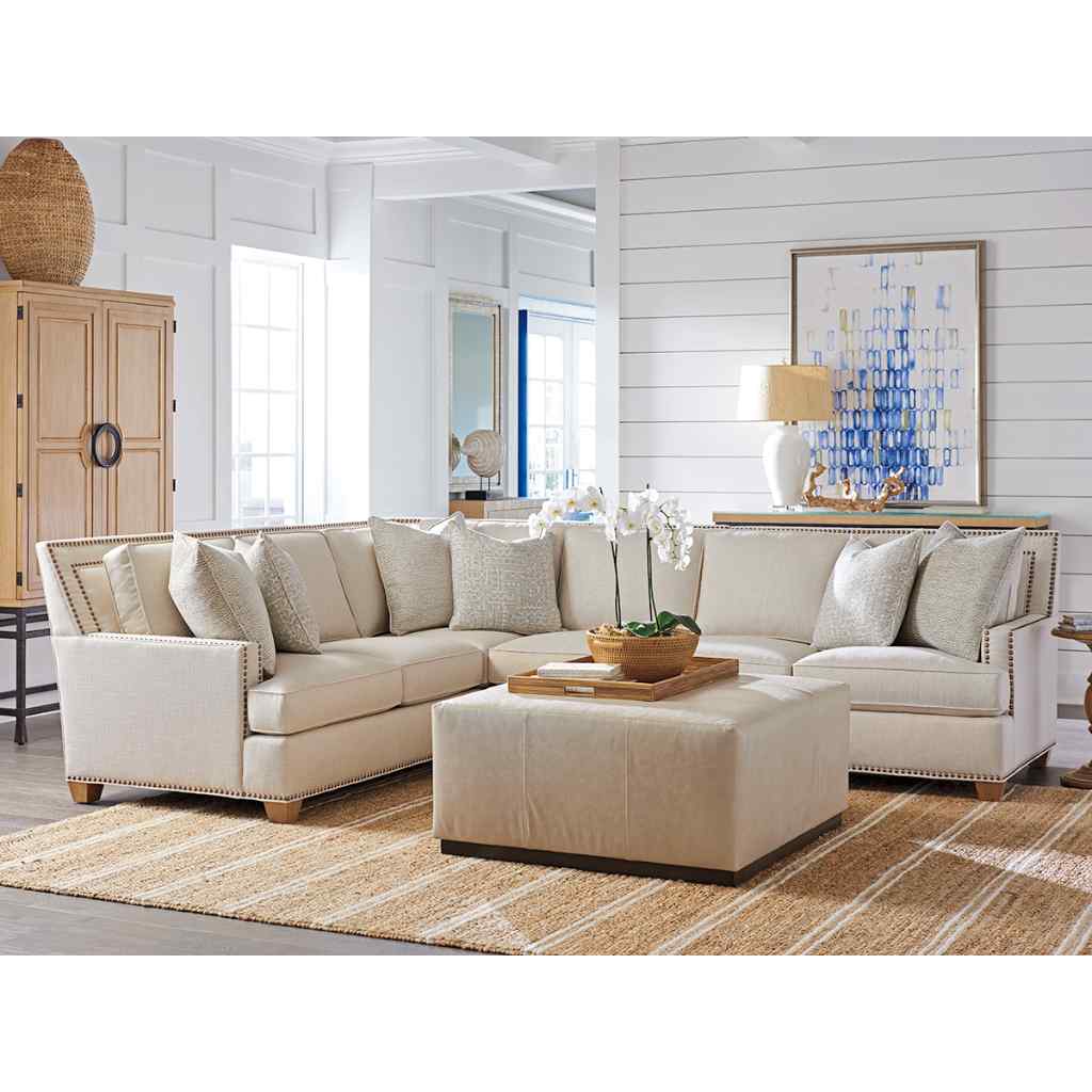 Clayton Leather Cocktail Ottoman Brown