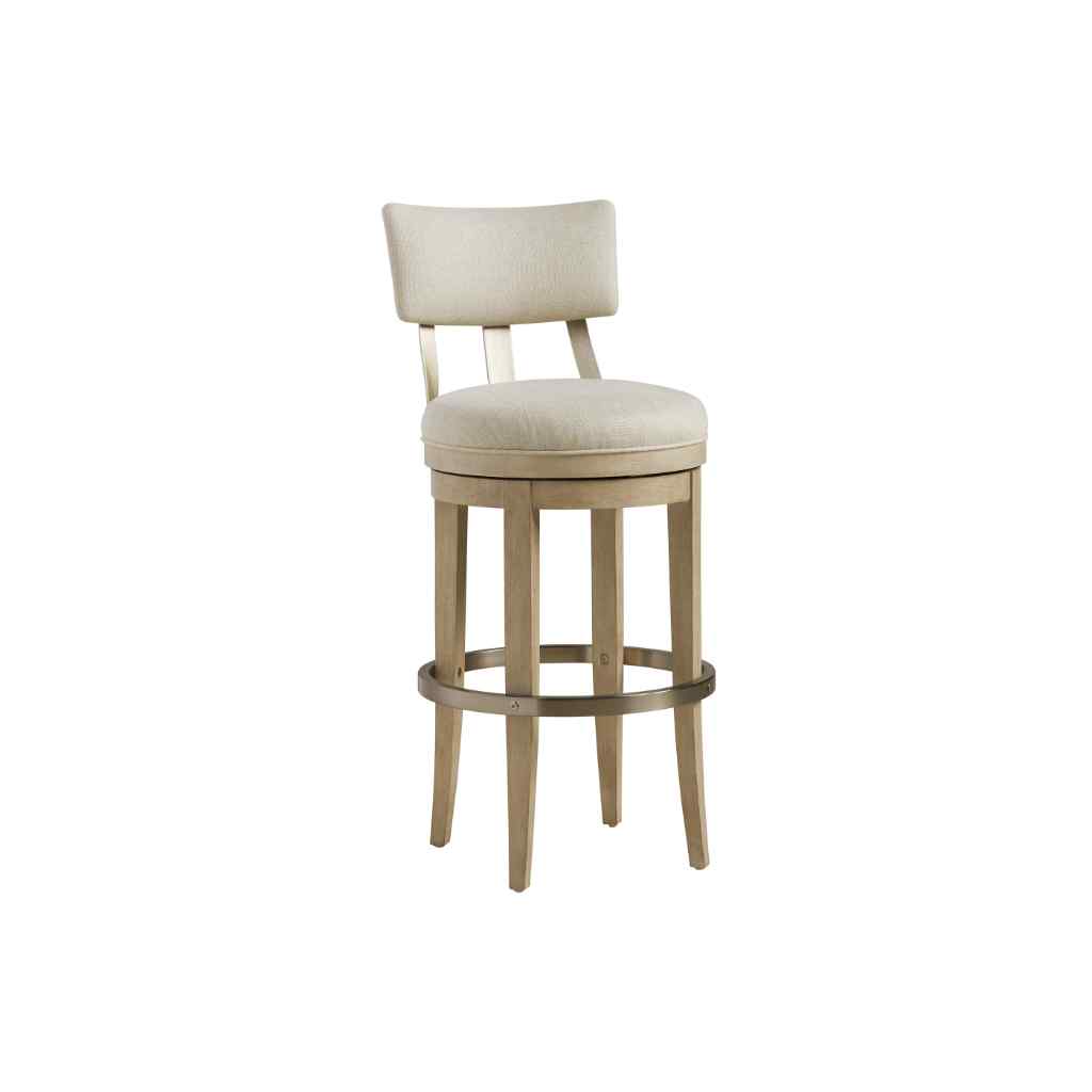 Cliffside Swivel Upholstered Bar Stool - Malibu Cream